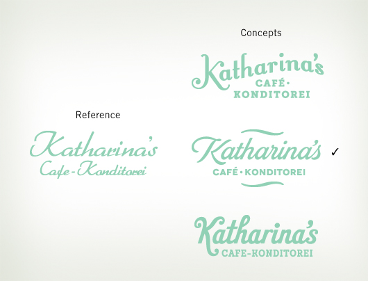 Cafe script logos