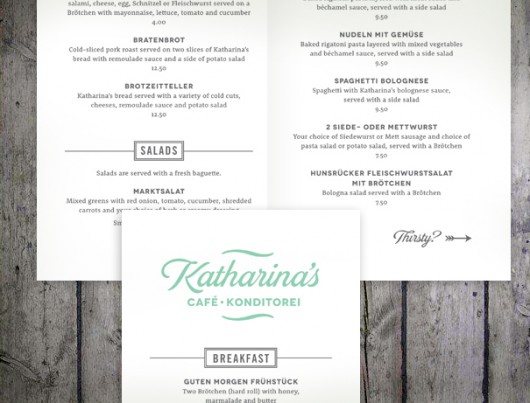 Cafe menu design