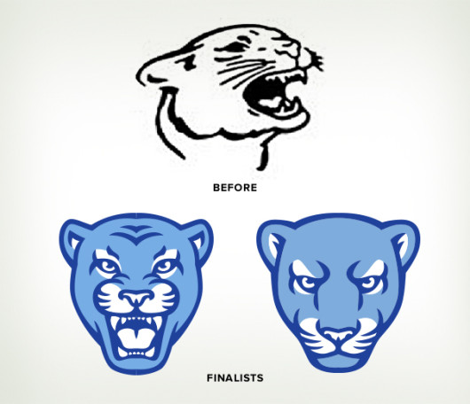 Mascot design before after