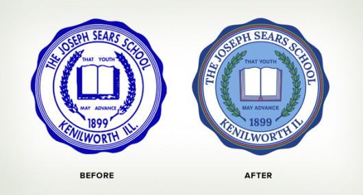 School seal before after