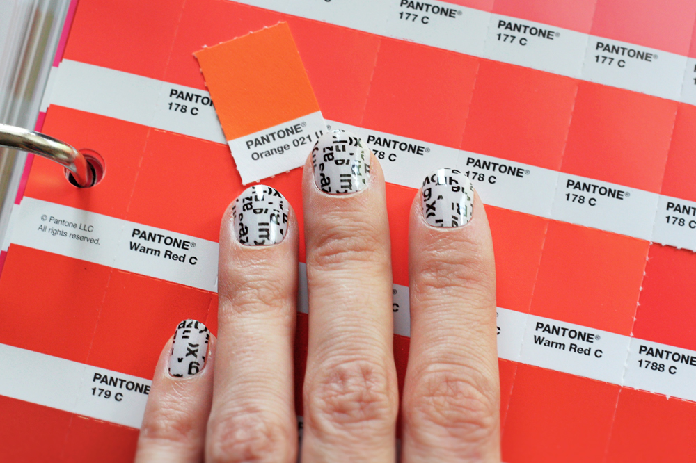 typography nail design art stickers