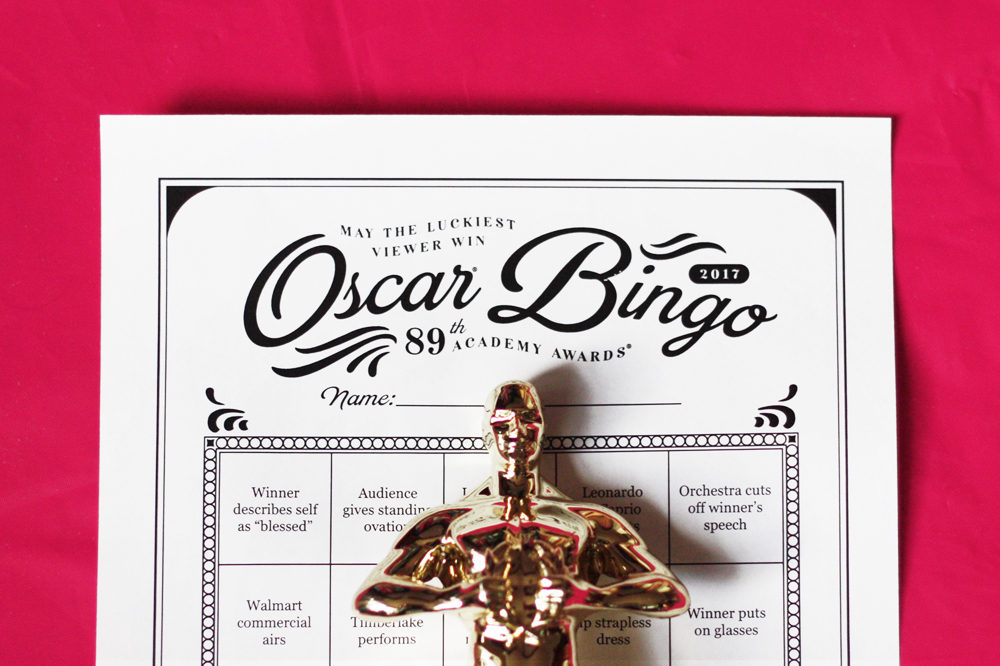 2017 Oscar Bingo free party game