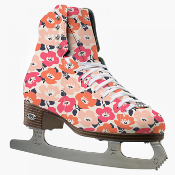 Patterned figure skate with pattern