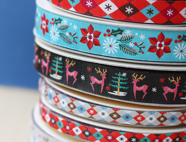 Holiday Christmas ribbon by Jessica Jones