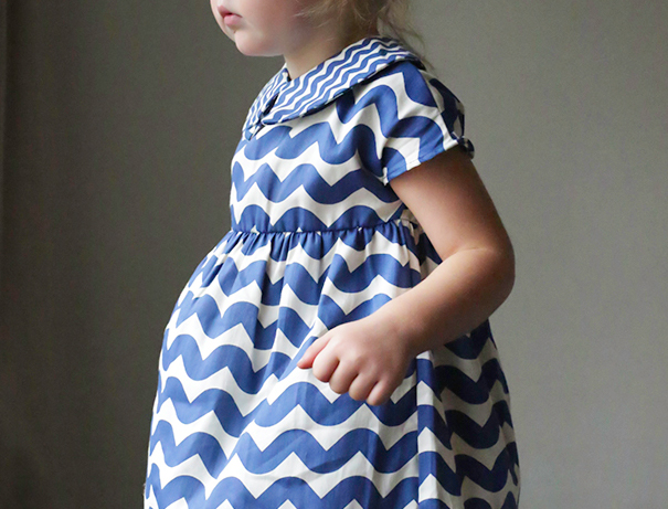 Modern little girl dress Frankie pattern