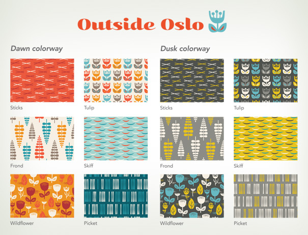 Outside Oslo surface pattern designs
