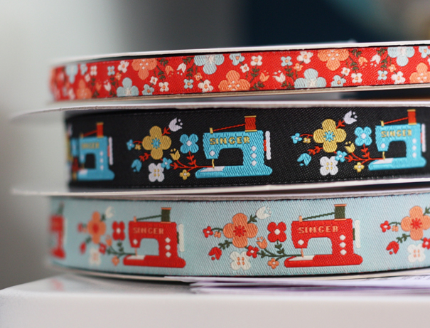 Sewing machine ribbon design