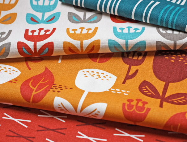 Tulip fabrics by surface designer Jessica Jones