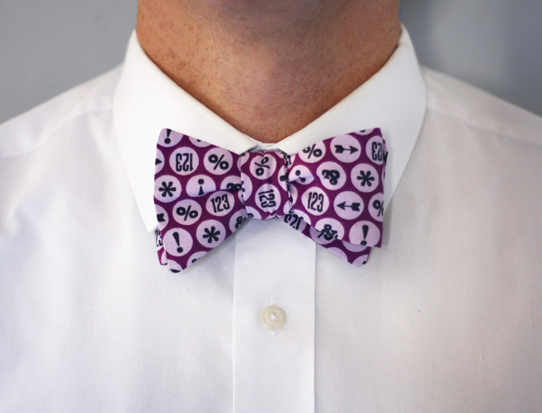 Typography graphic designer bowtie