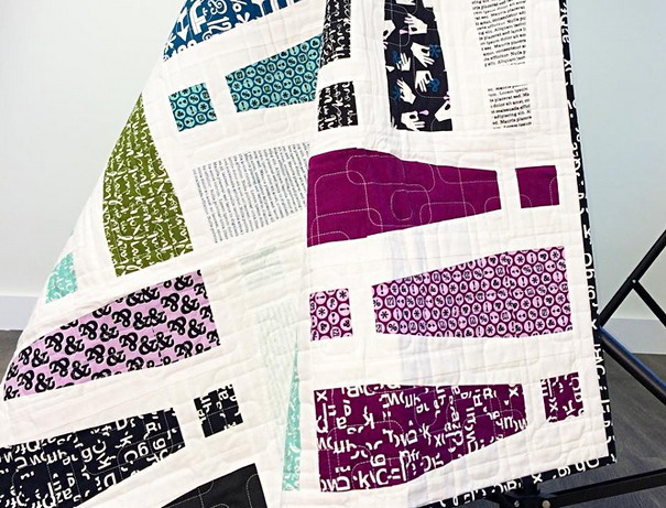 Typography quilt for graphic designer