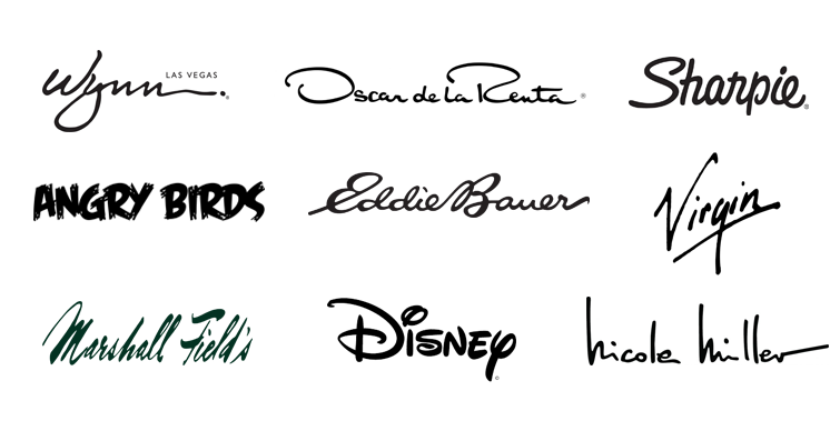 handwriting logo examples