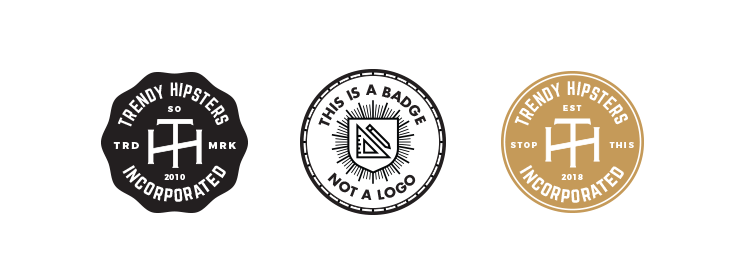 trendy hipster badge logos