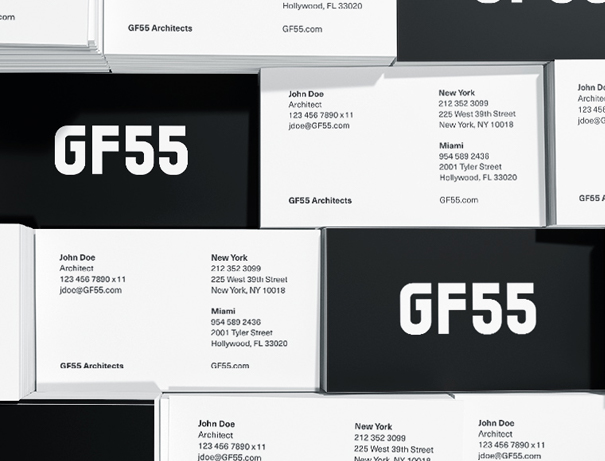 gf55 architect business card