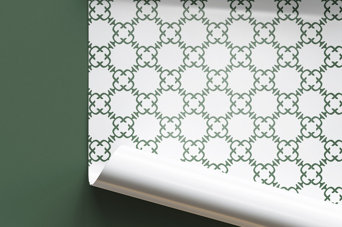 wine bar logo pattern on wallpaper roll