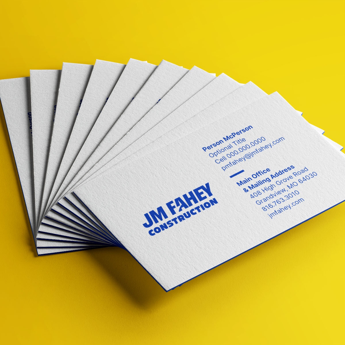 construction company business card template design