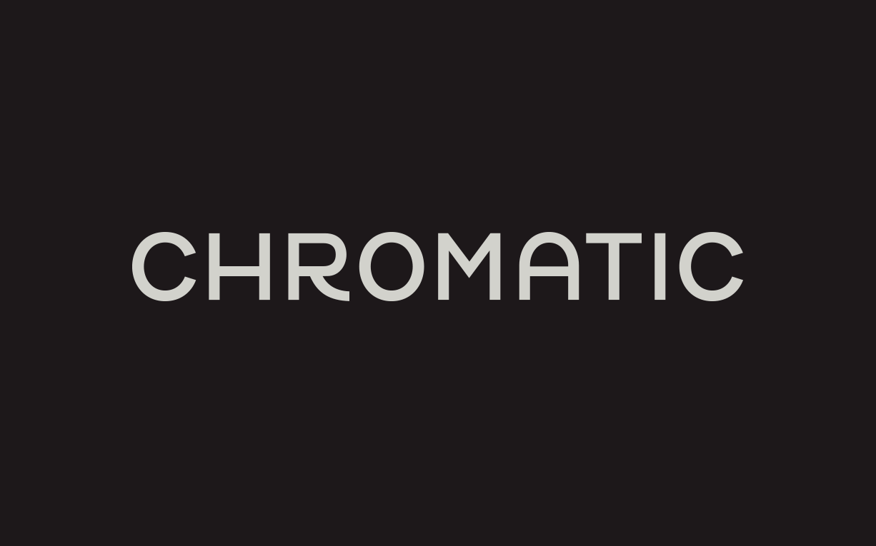 geometric sans serif wordmark logo for chromatic