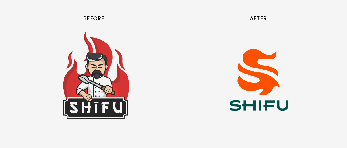 logo before and after example: Shifu