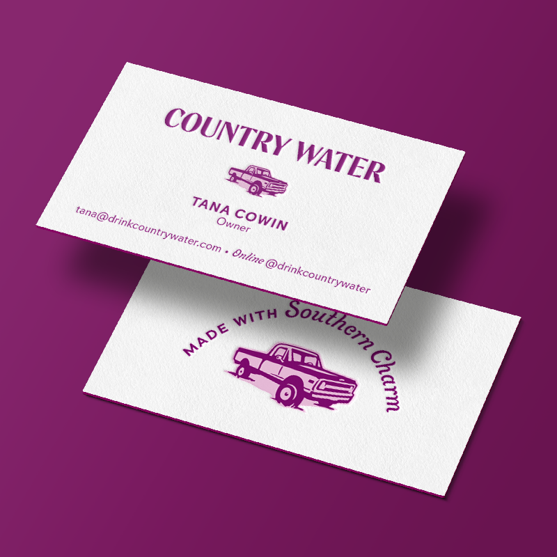 Country Water business card design