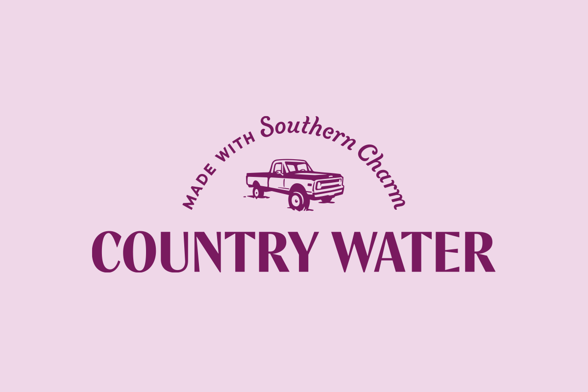Country Water Made With Southern Charm logo