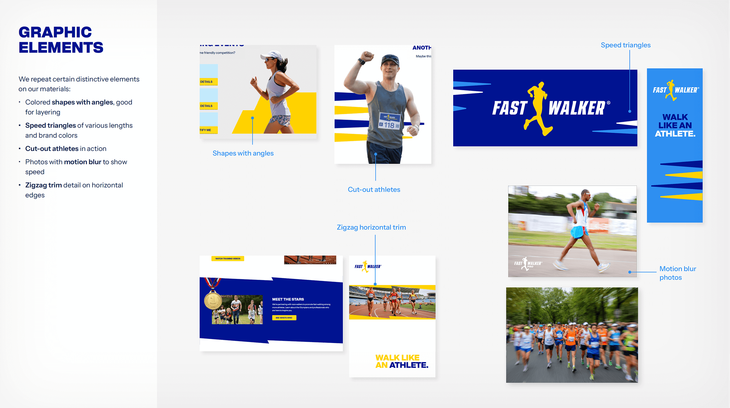 A brand style guide page showing the graphic elements that belong to the visual theme