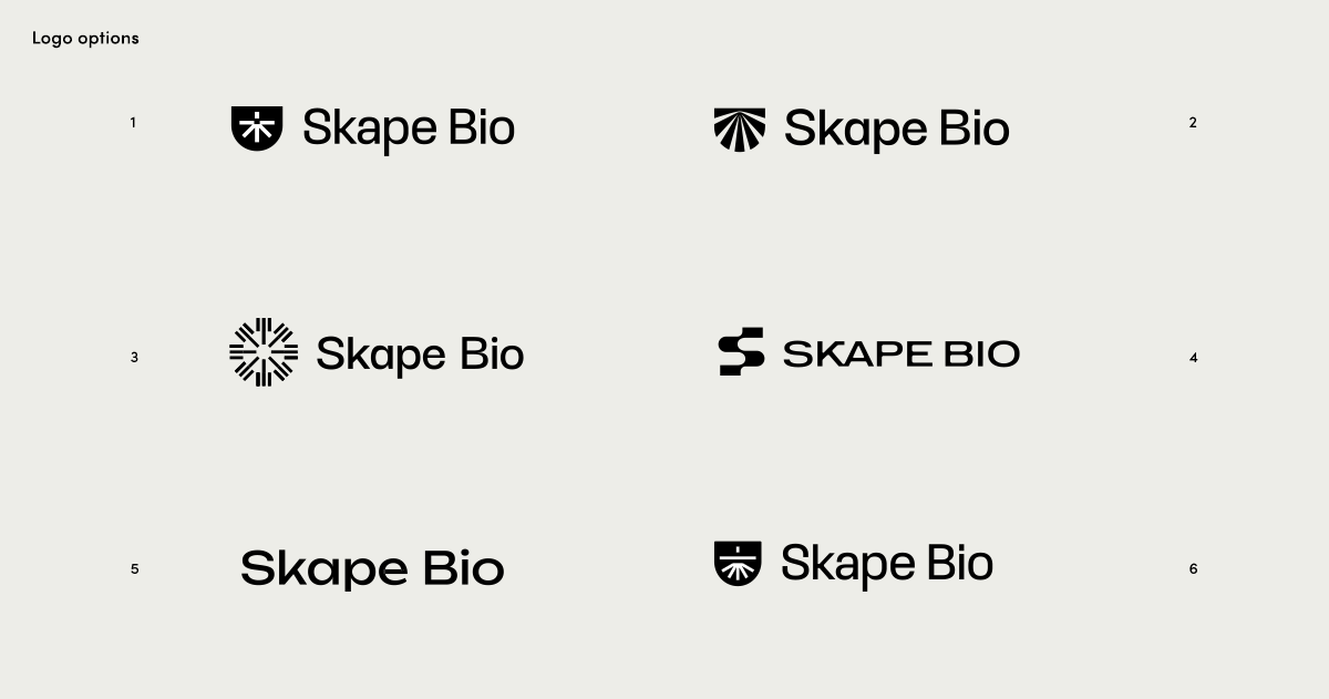 Set of logo designs for a biotech startup