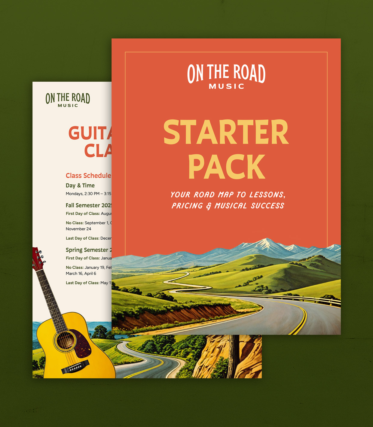 music school branded info pages