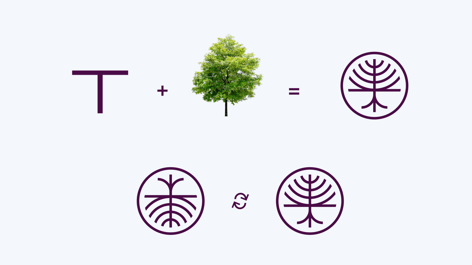 diagram showing the logo construction for a commercial real estate brand