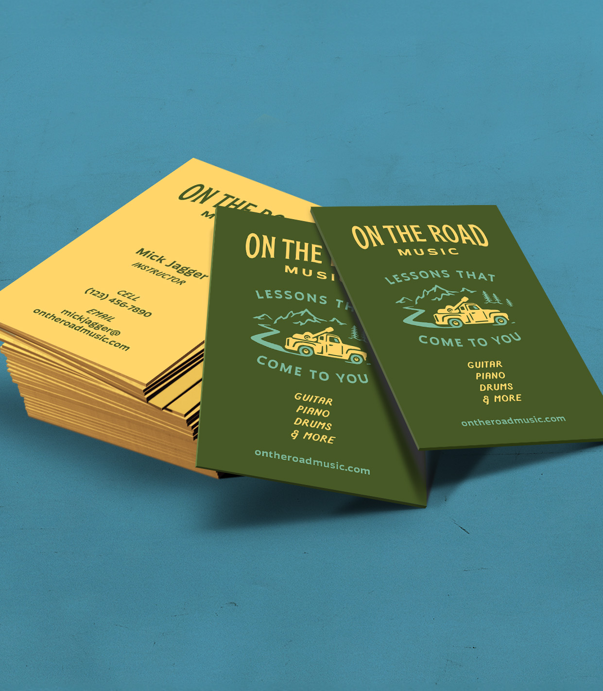 business cards for a music teacher