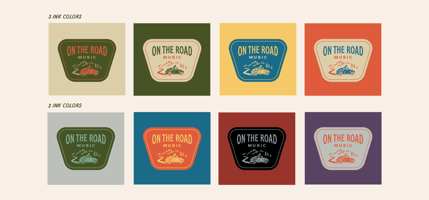 warm, retro color combinations for tshirt designs