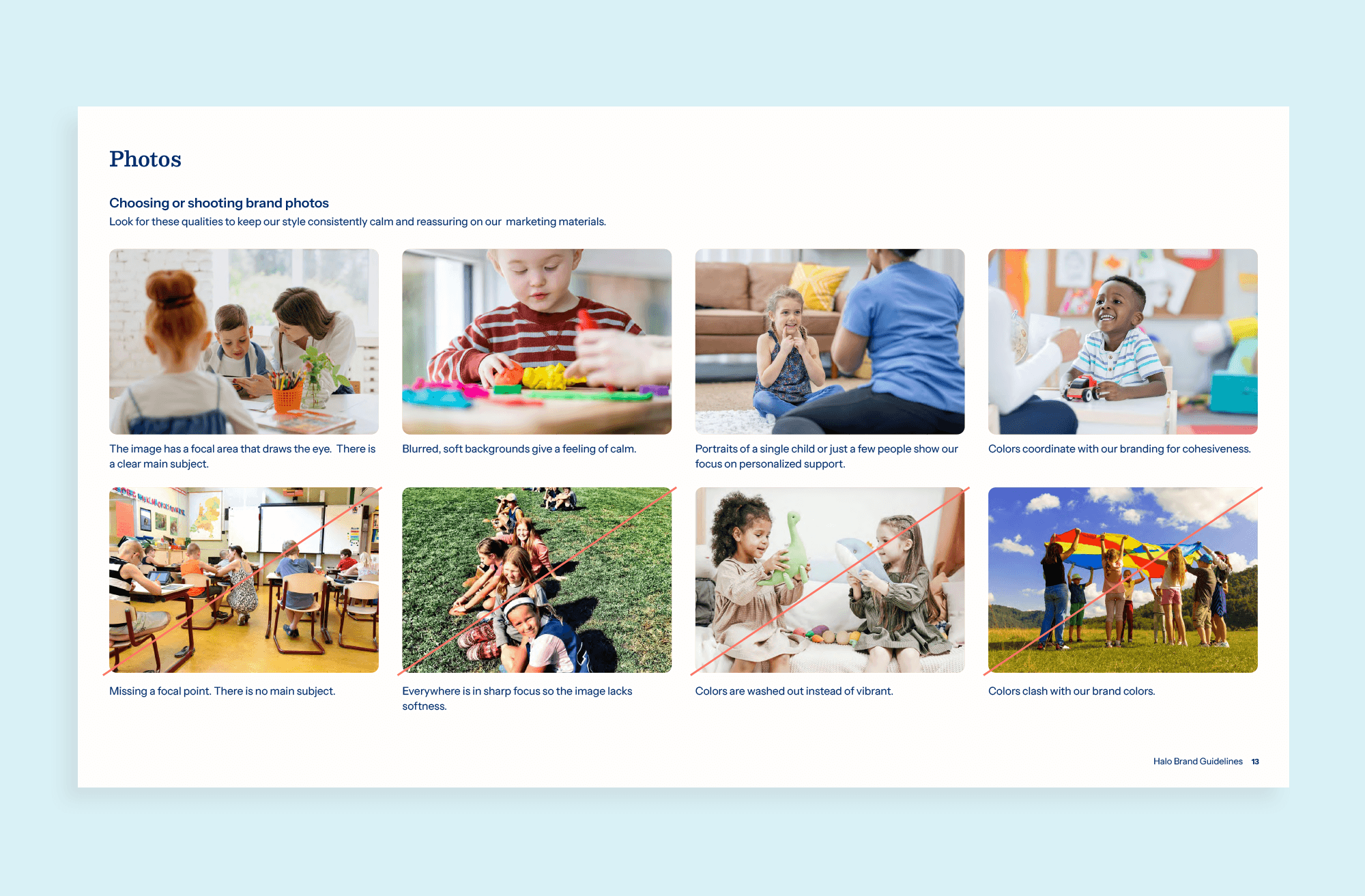 Brand guidelines photo style
