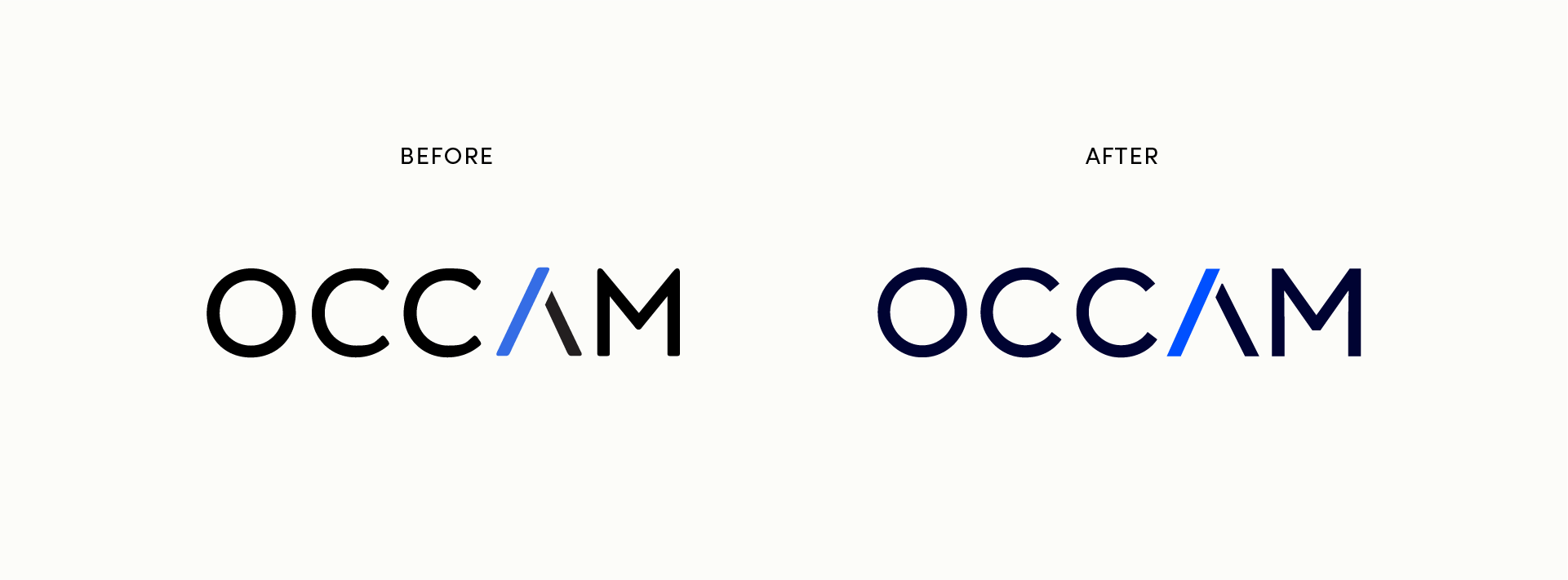 occam logo refinement before and after