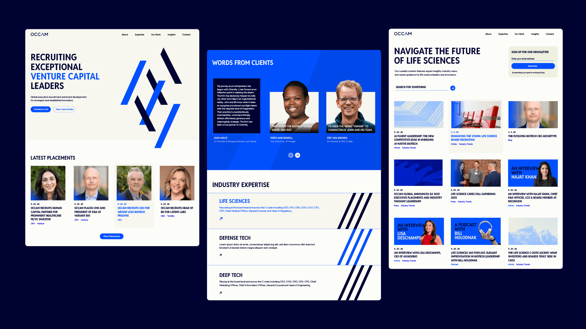 tech recruitment company website style